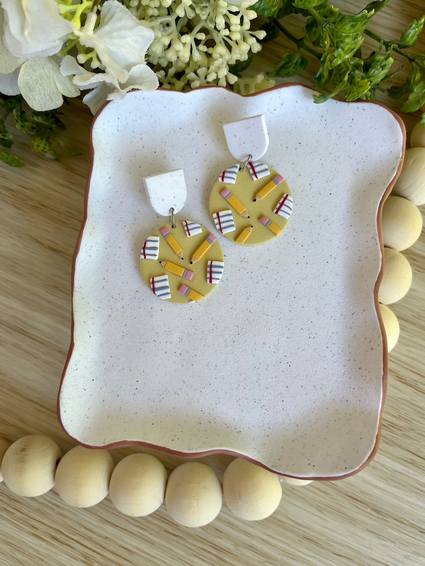 Pencil and Paper Earrings