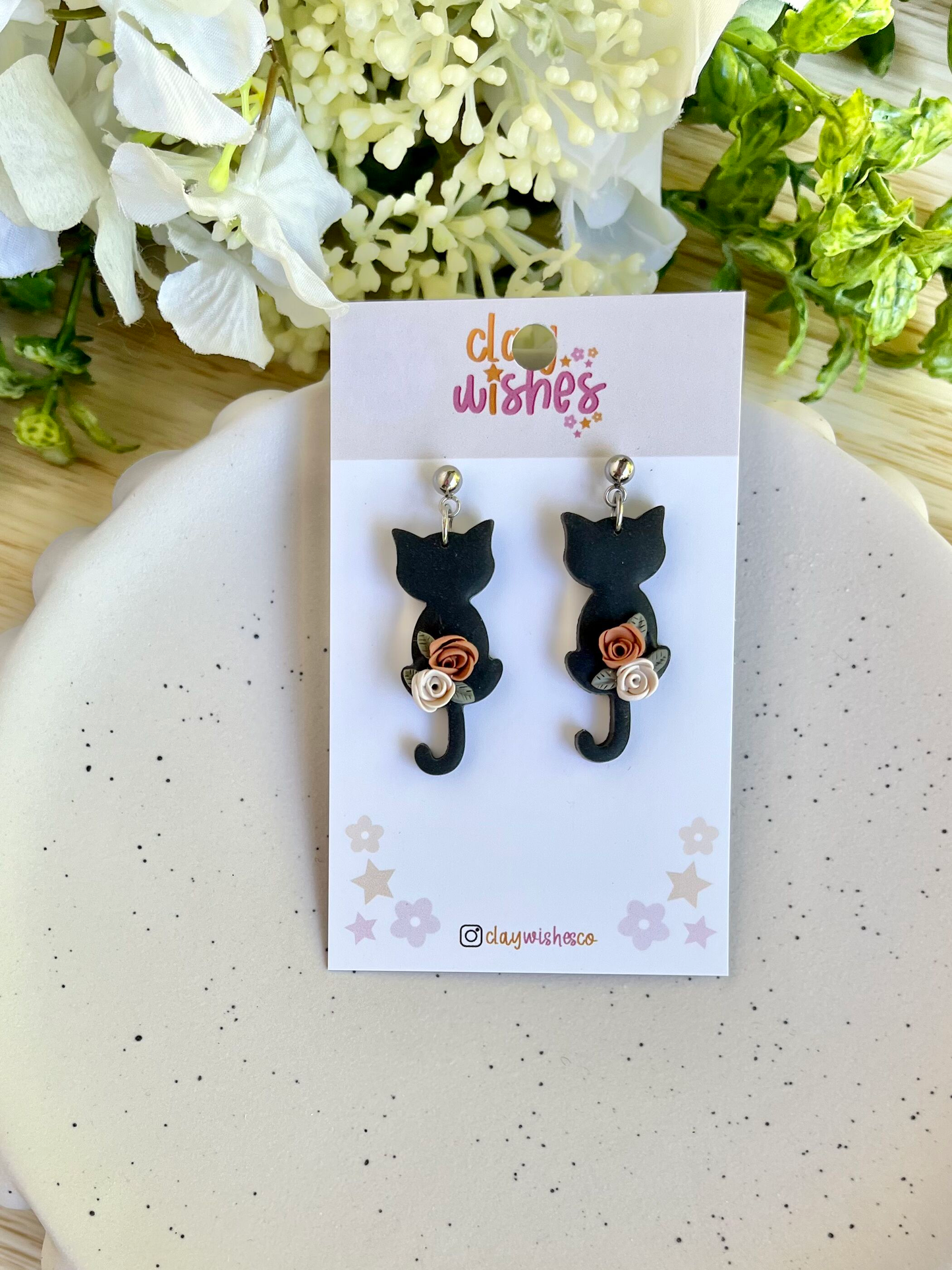 Black Cats with Roses