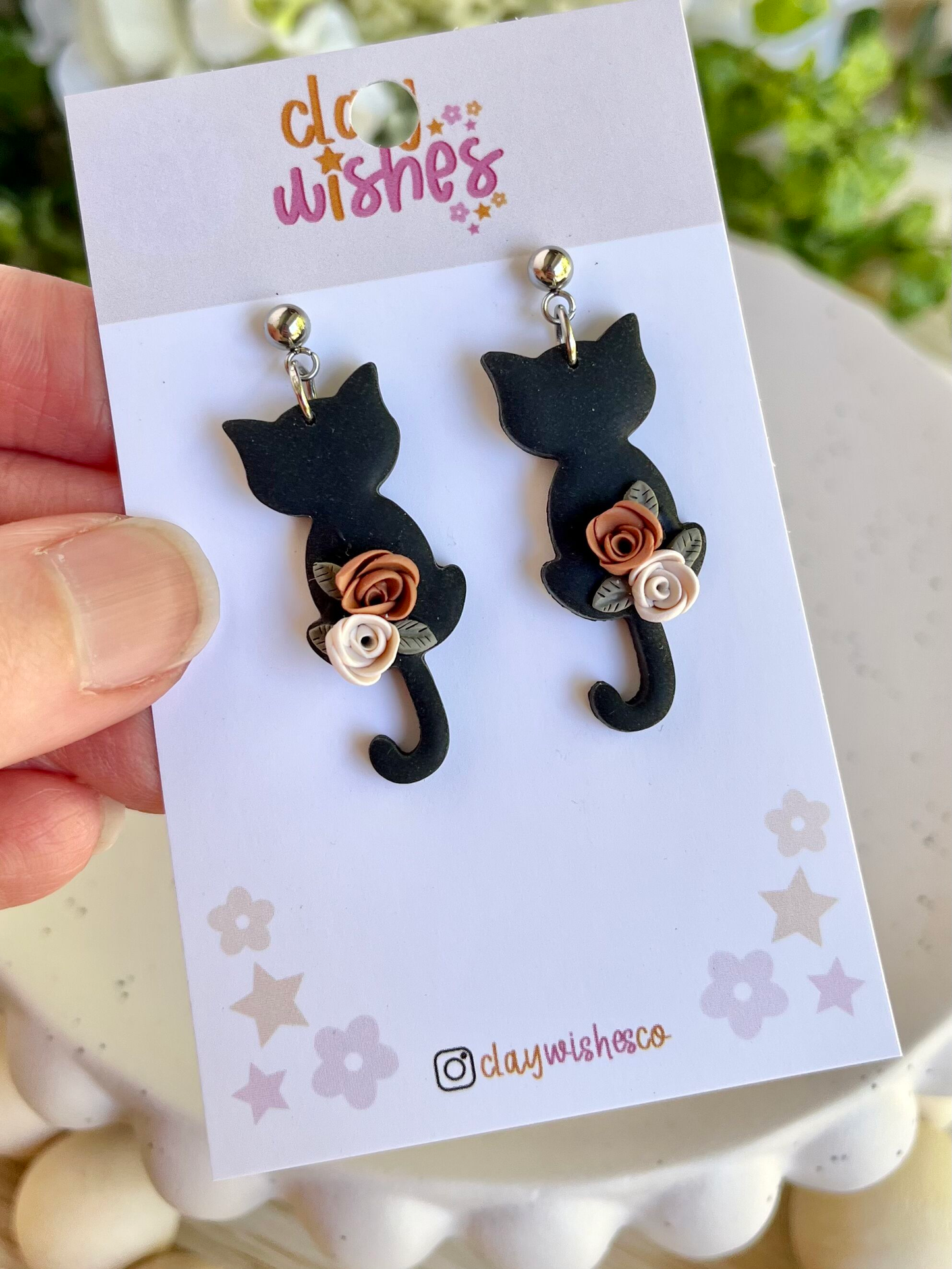 Black Cats with Roses