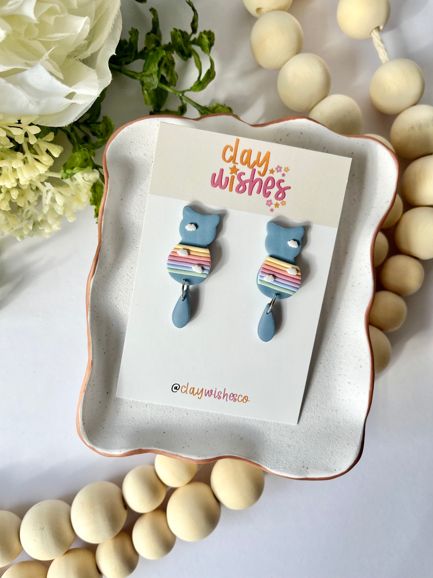 Rainbow Cat Earrings