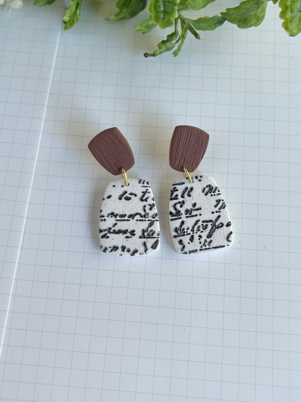 Script Earrings