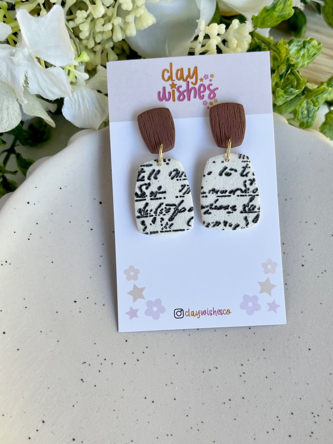 Script Earrings