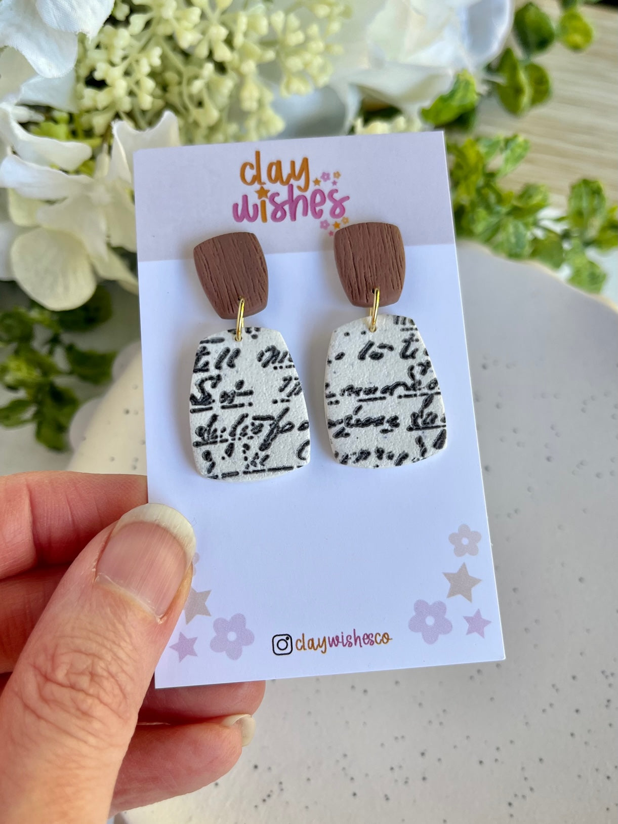 Script Earrings