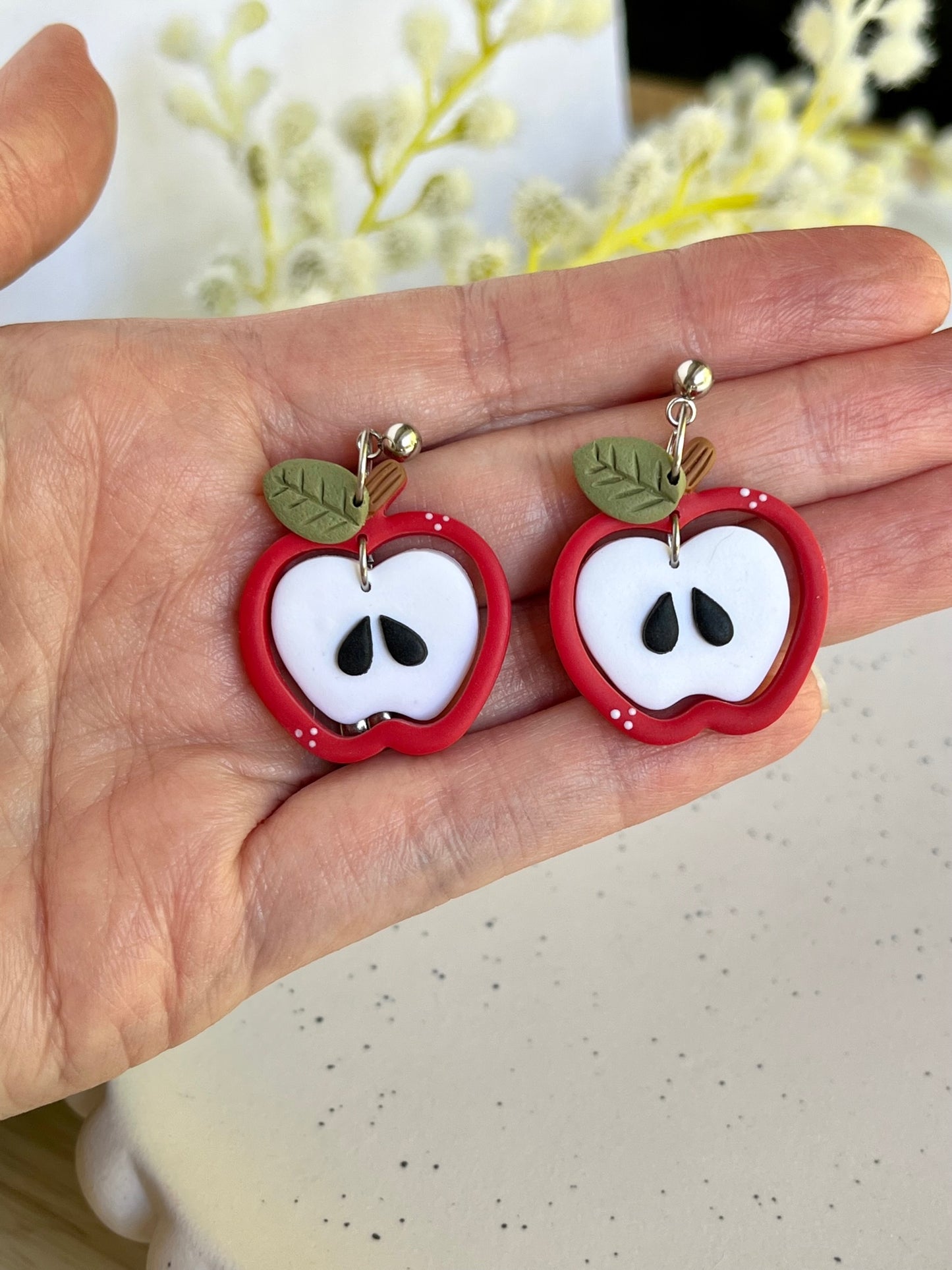 Red Apple Earrings