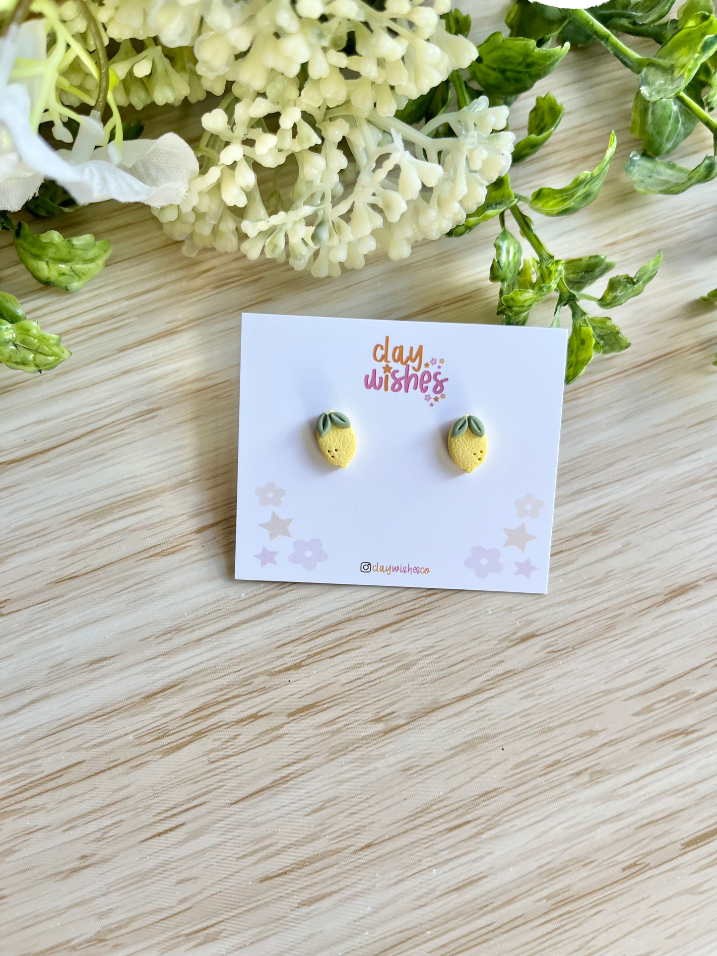 Tiny Lemon Stud Earrings