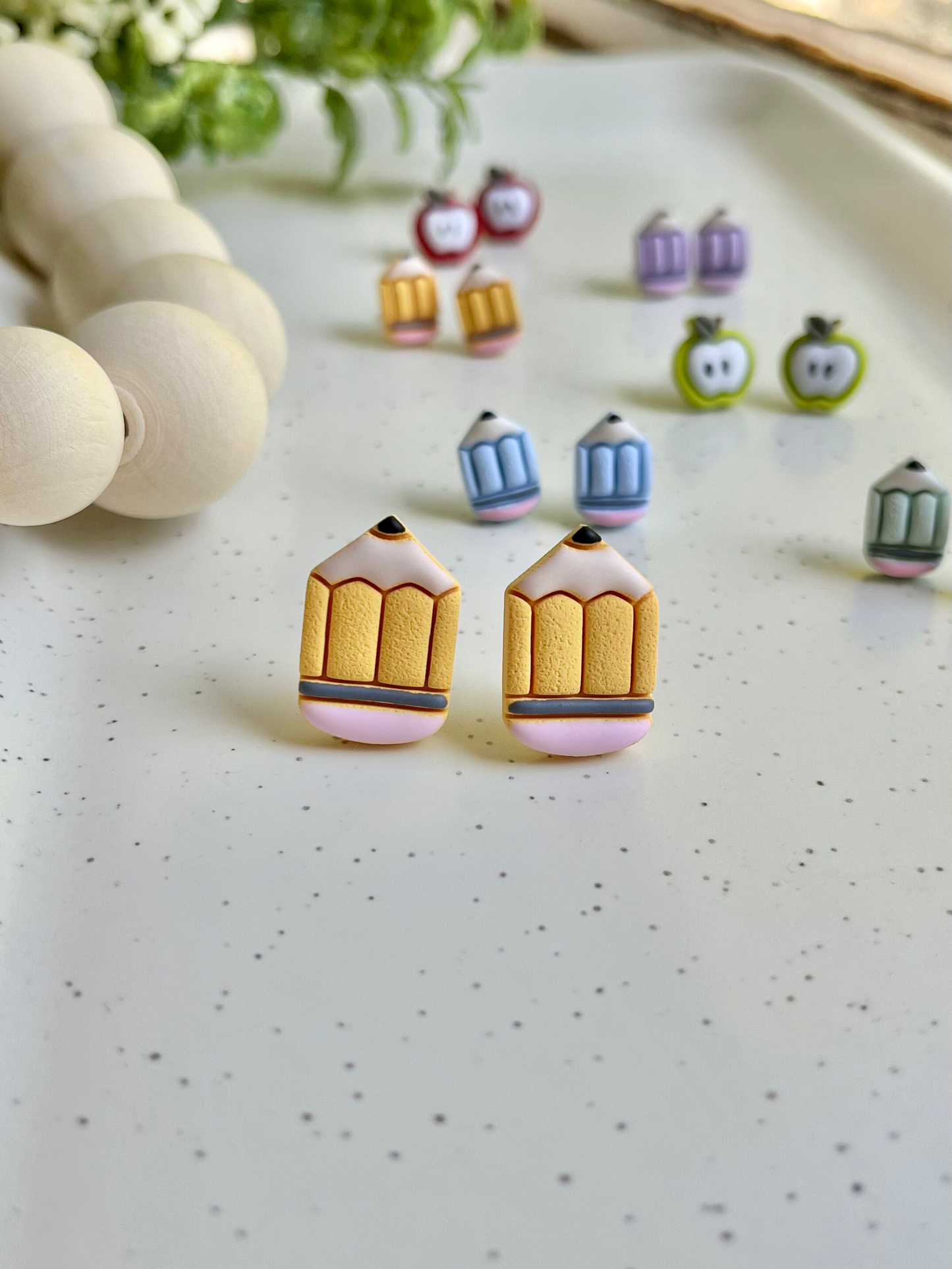Chubby Classic Pencil Stud Earrings