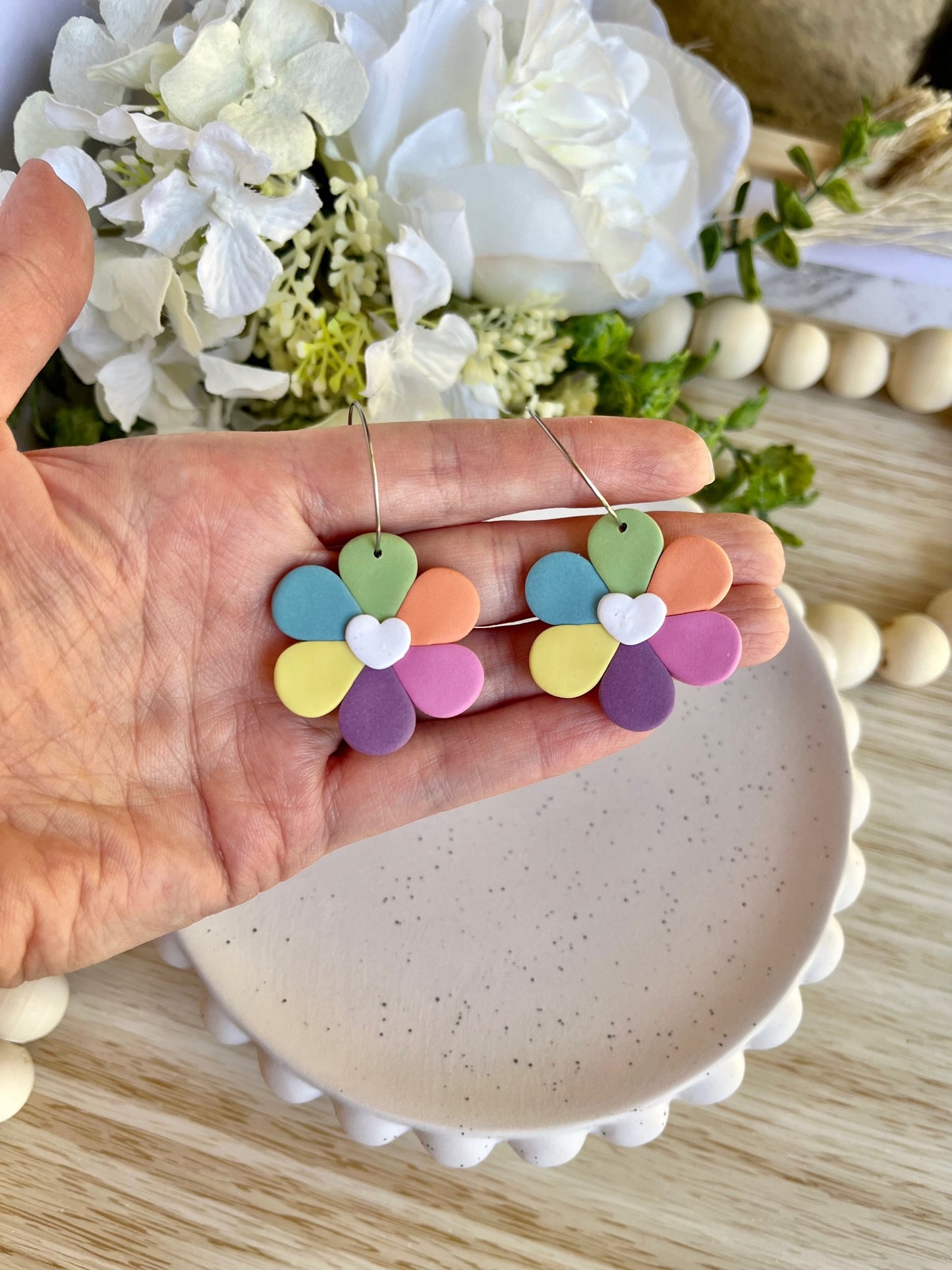 Colourful Bloom Hoops