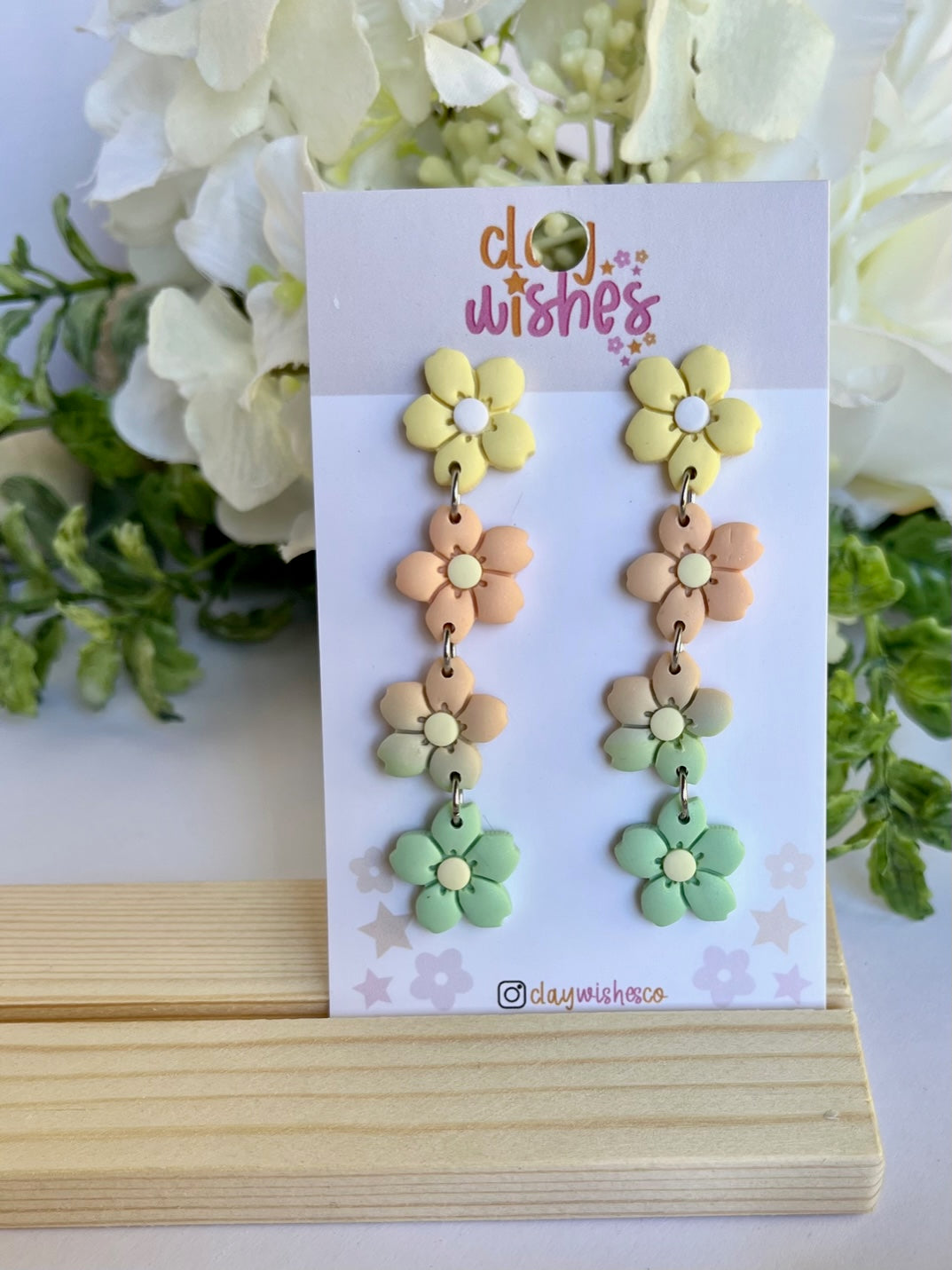 Ombre Flower Dangles