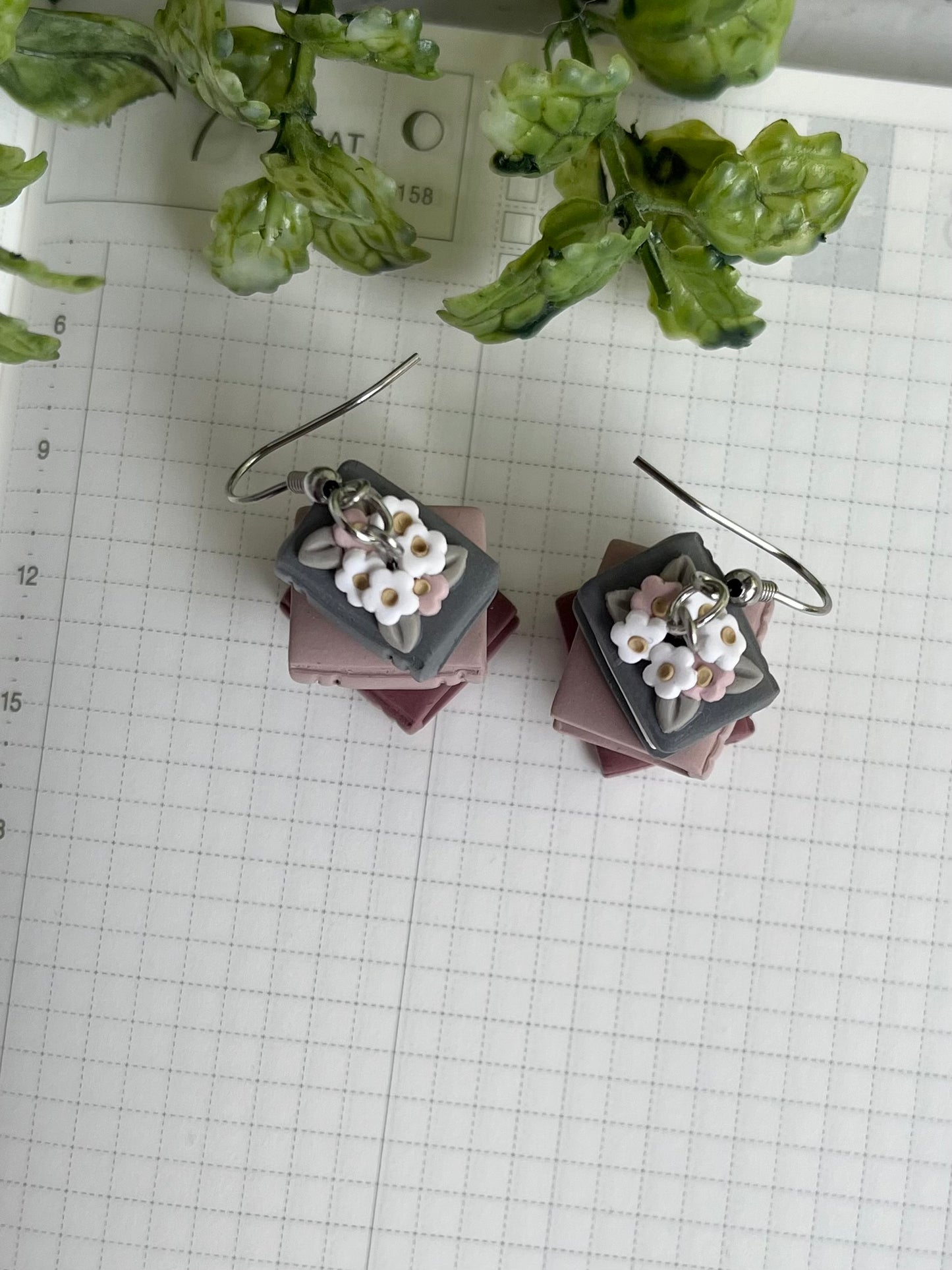 Book Stack Earrings