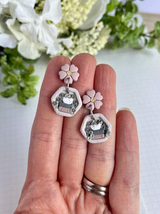Tiny Bookshelf Earrings
