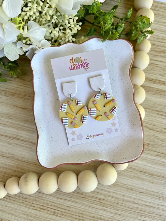 Pencil and Paper Earrings