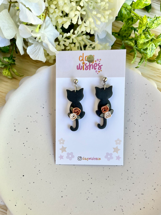 Black Cats with Roses