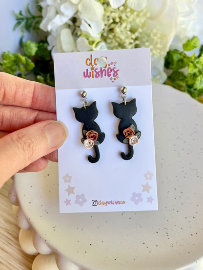 Black Cats with Roses