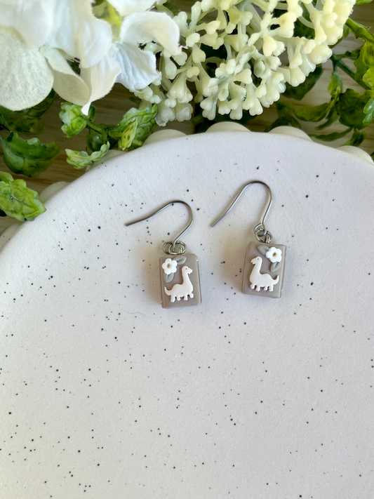 Dinosaur Book Earrings