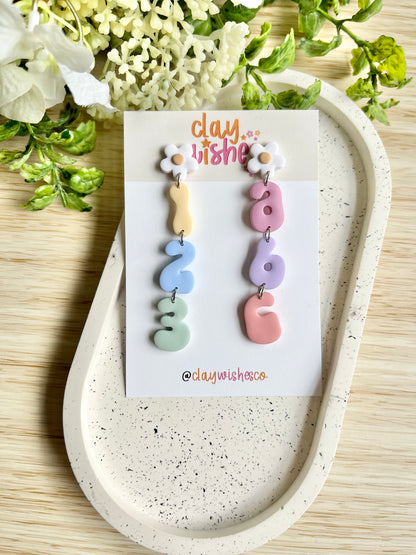 Alphabet and Number Earrings