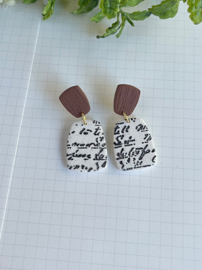 Script Earrings