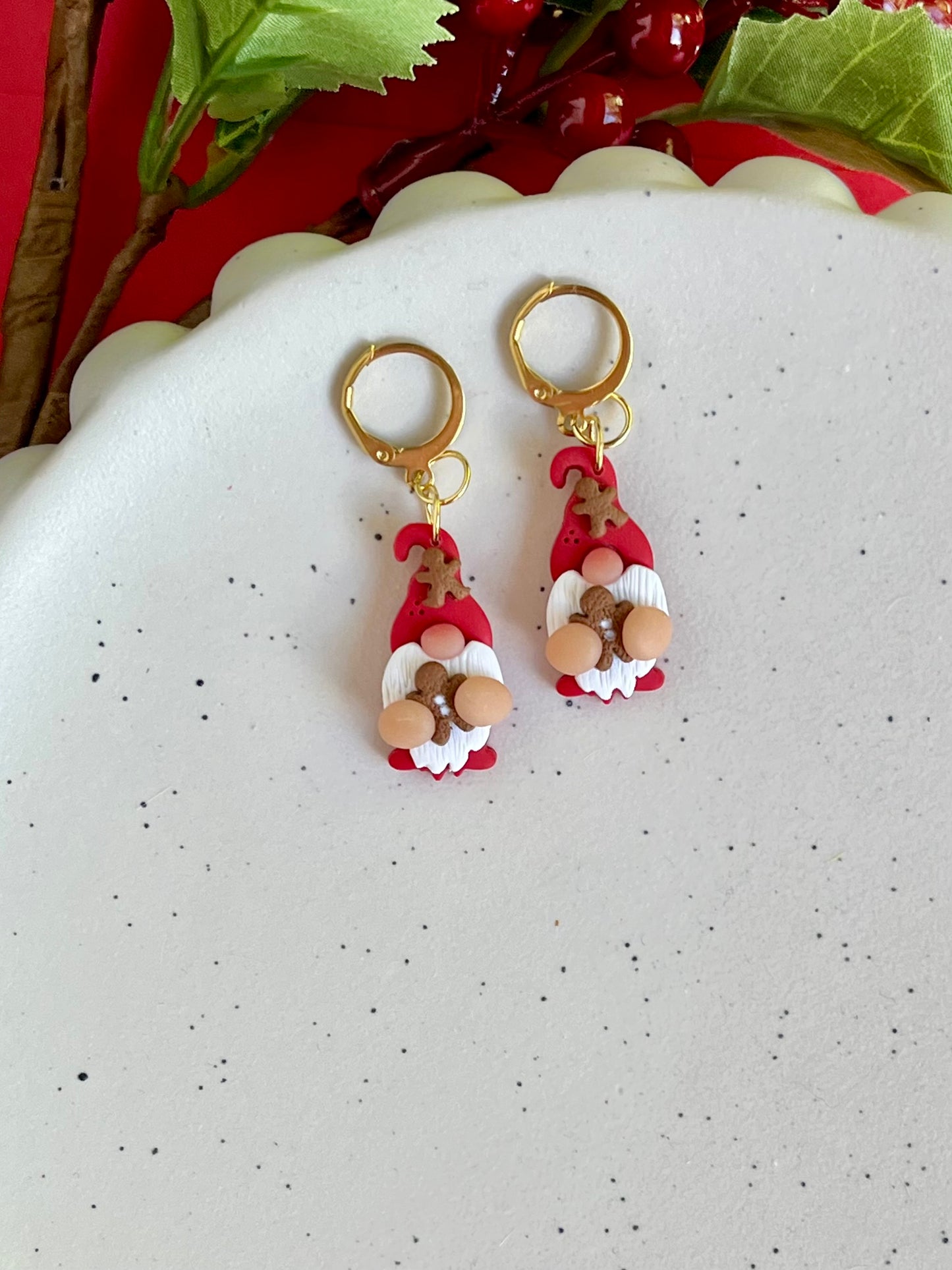 Gingerbread Gnome Earrings