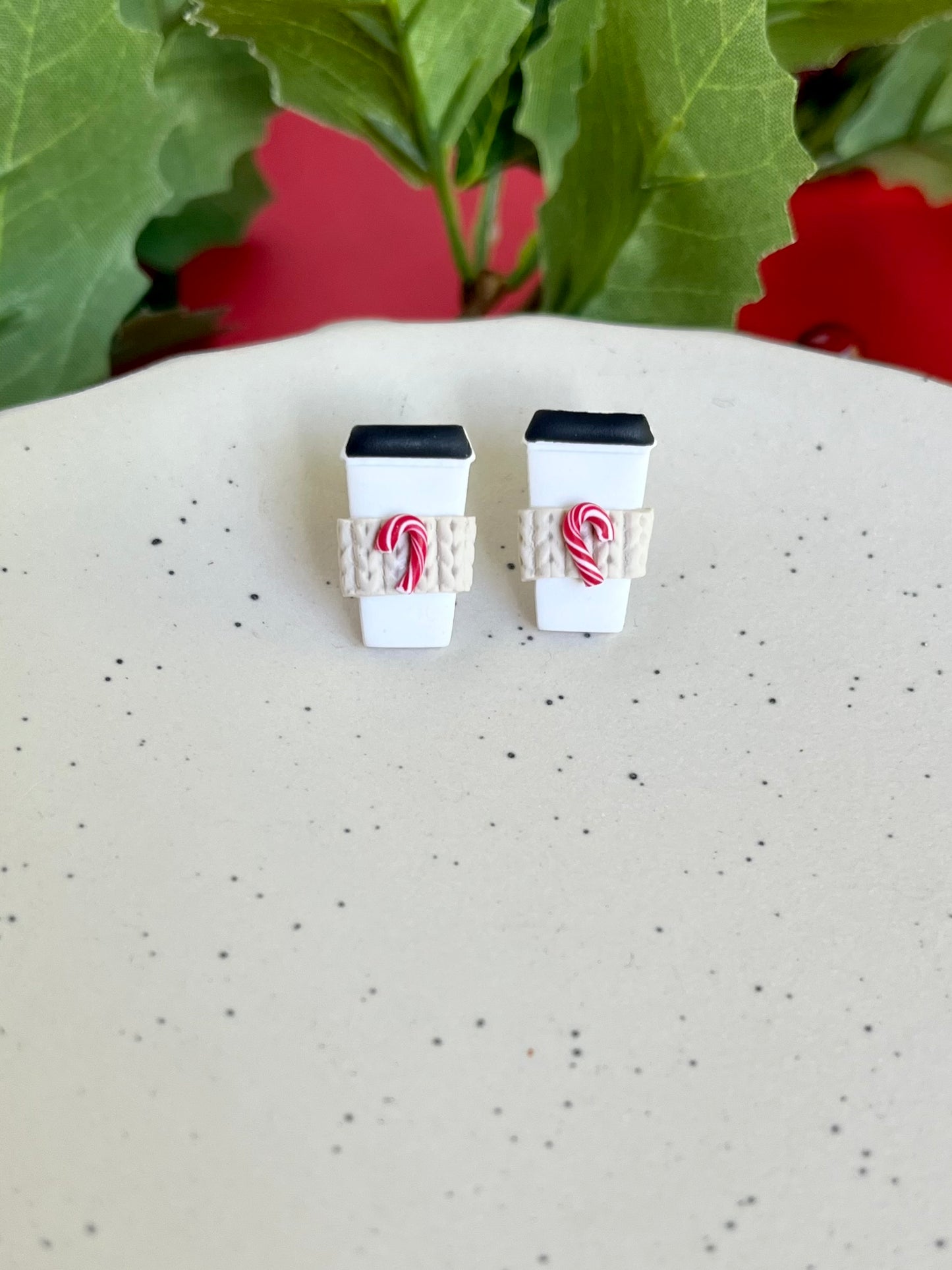 Festive Coffee Mug Earrings