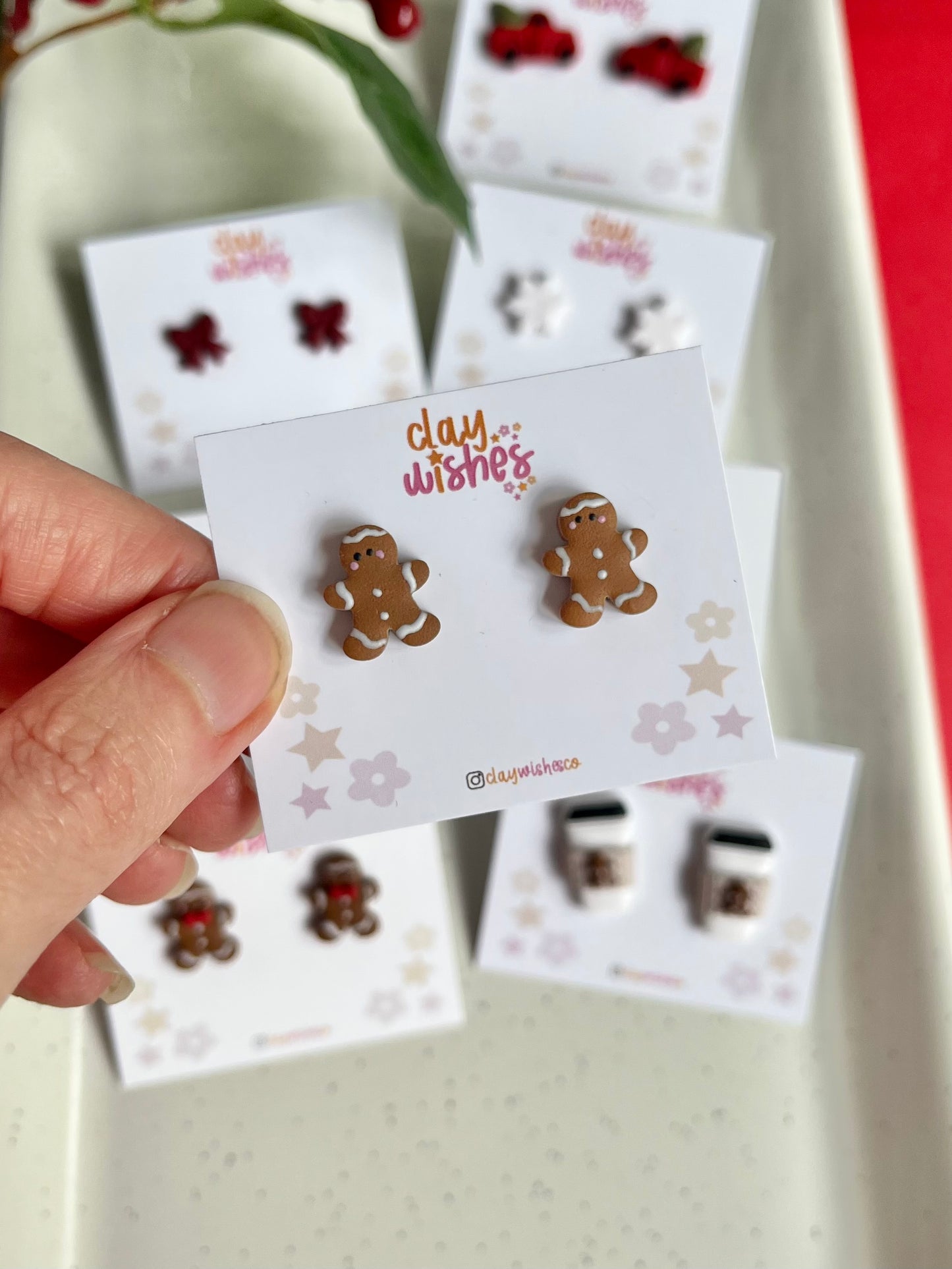 Gingerbread Stud Earrings