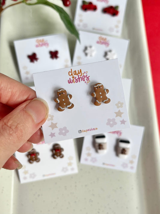 Gingerbread Stud Earrings