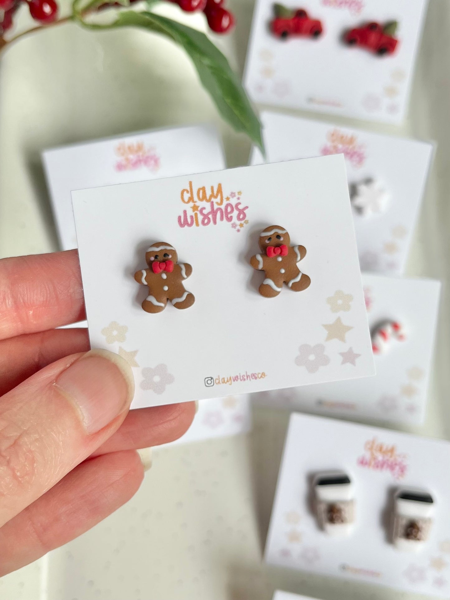 Gingerbread Stud Earrings