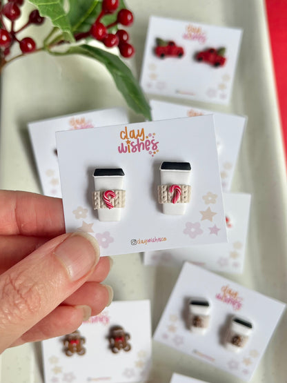 Festive Coffee Mug Earrings