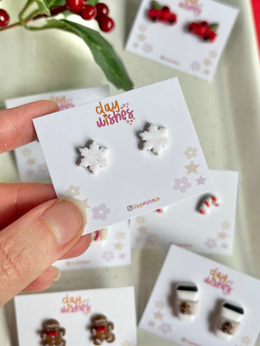 Snowflake Stud Earrings