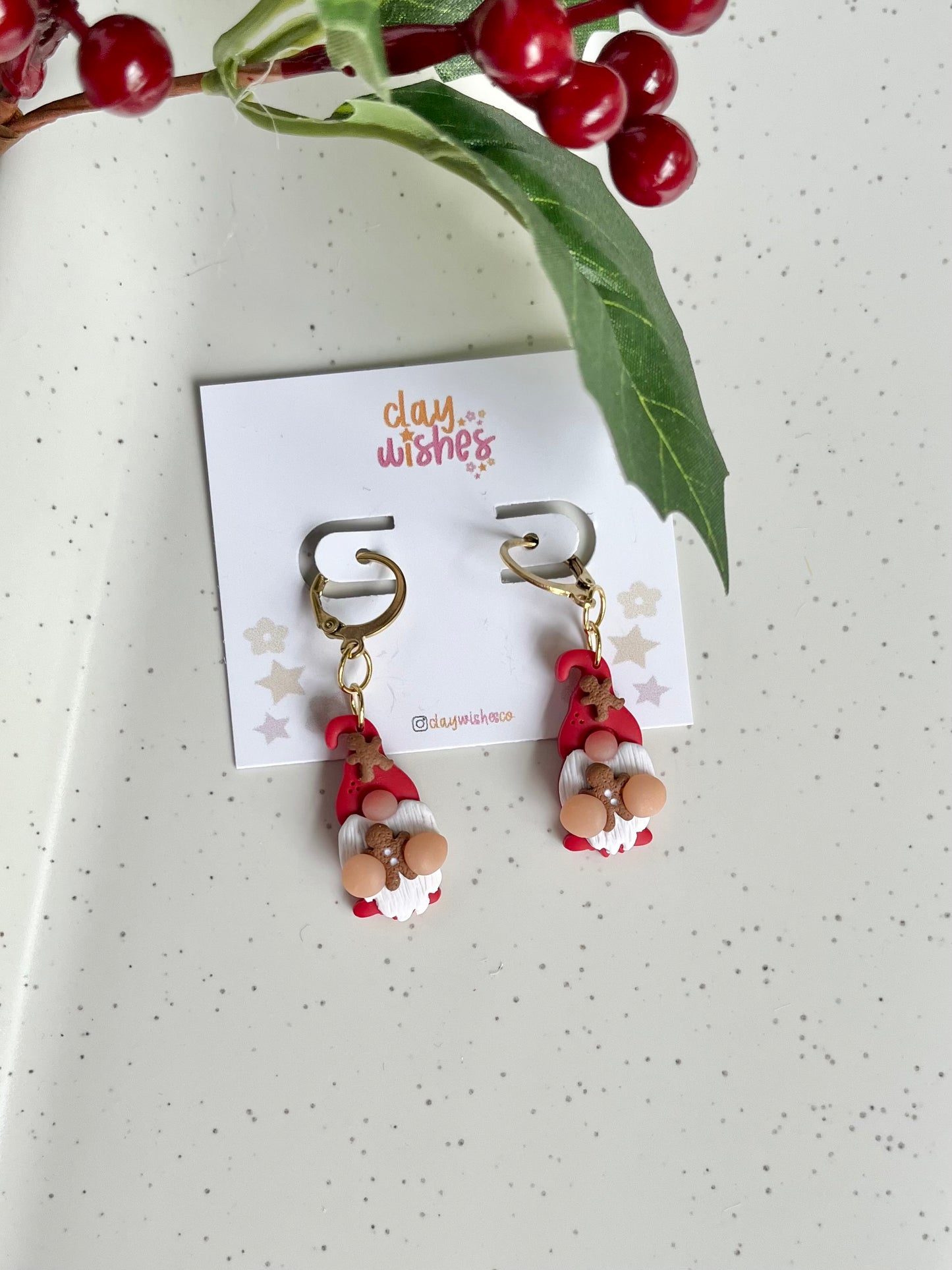Gingerbread Gnome Earrings