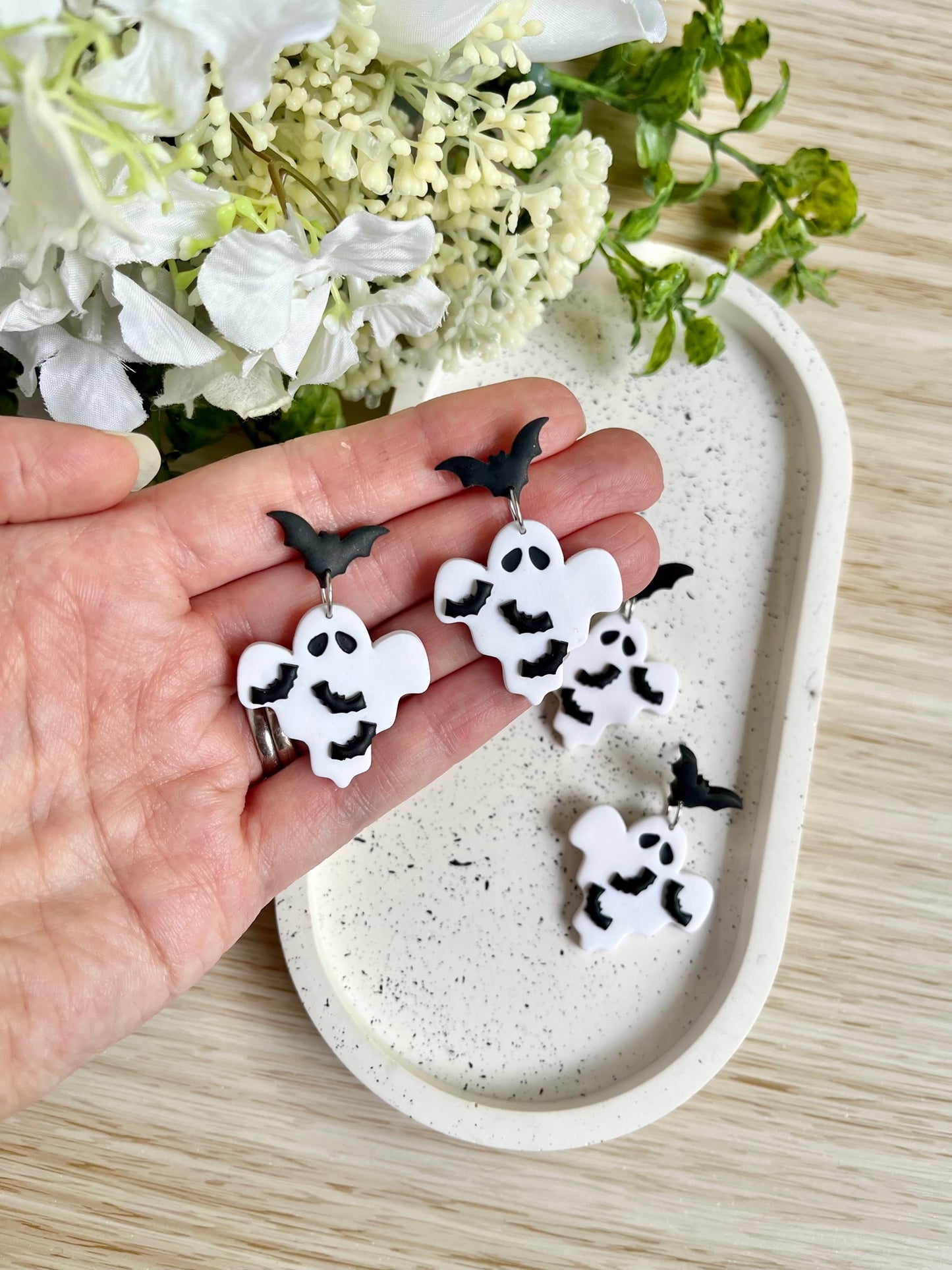 Batty Ghost Earrings