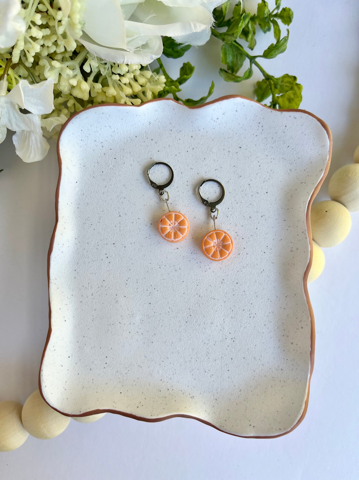 Citrus Fruit Slice Earrings