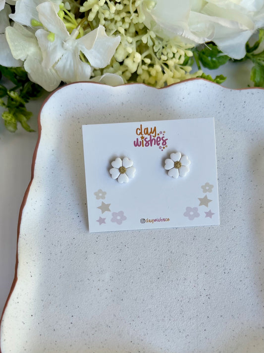 White Flower Studs