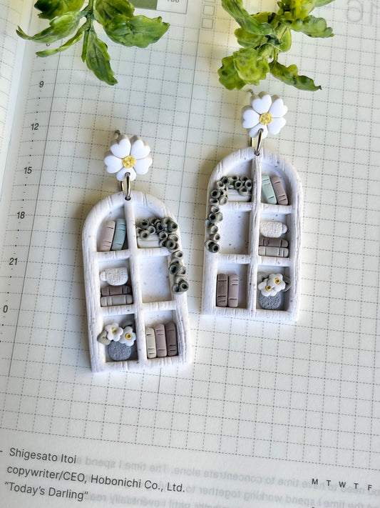 Bookshelf Earrings