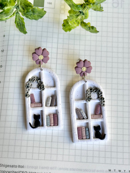 Bookshelf Earrings