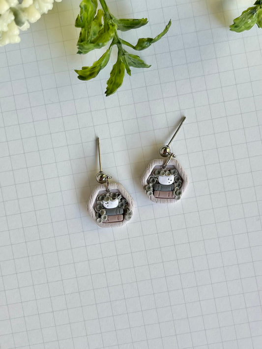 Tiny Bookshelf Earrings