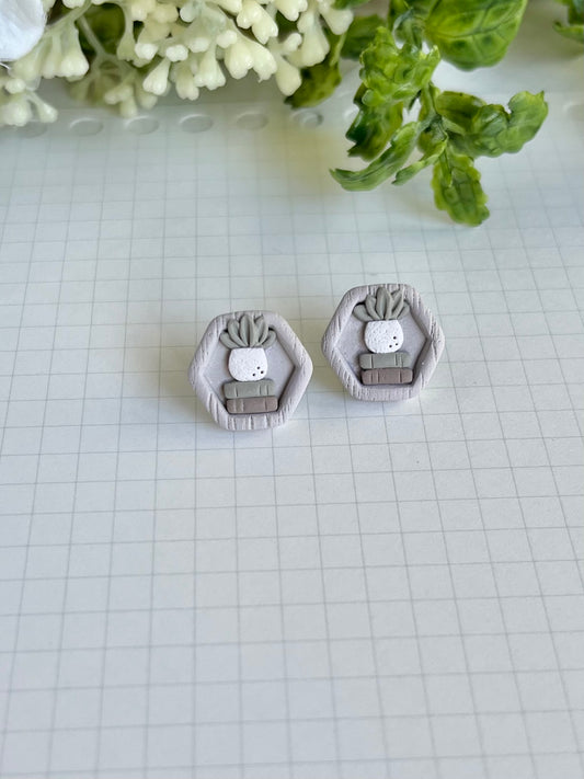 Bookshelf Stud Earrings