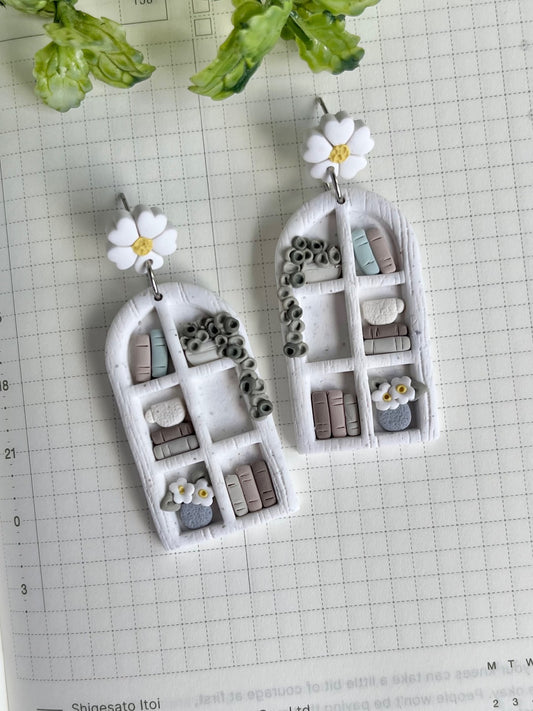Bookshelf Earrings