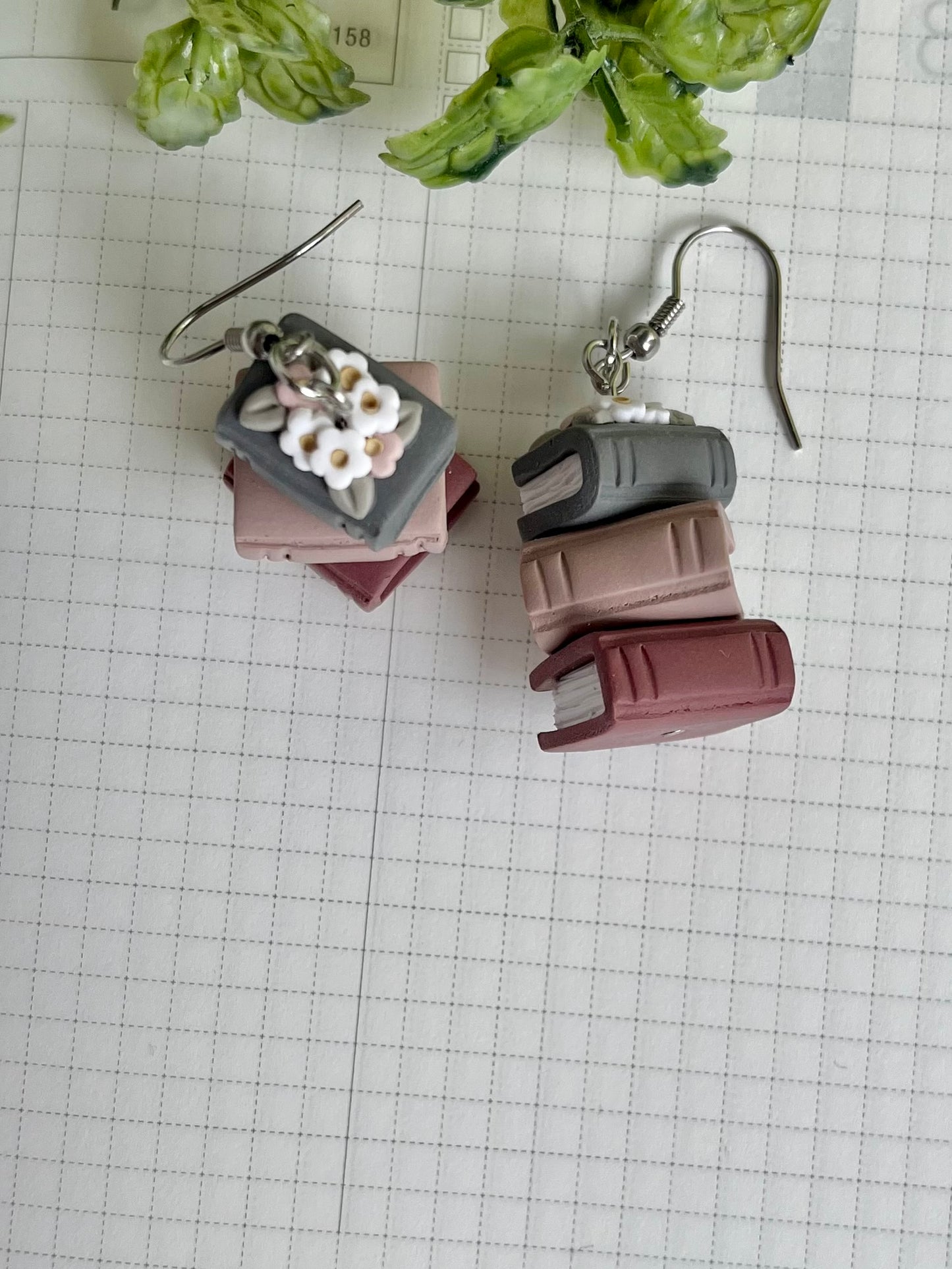 Book Stack Earrings